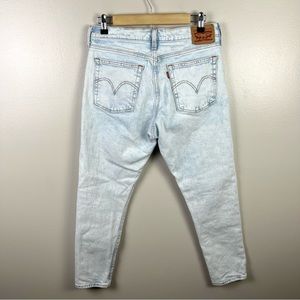 Levi’s Wedgie Skinny Leg Jeans Womens Size 30 Acid Wash High Rise Blue Denim